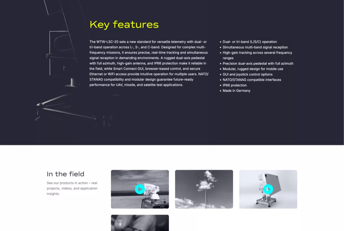 Screenshot der WTW-Website